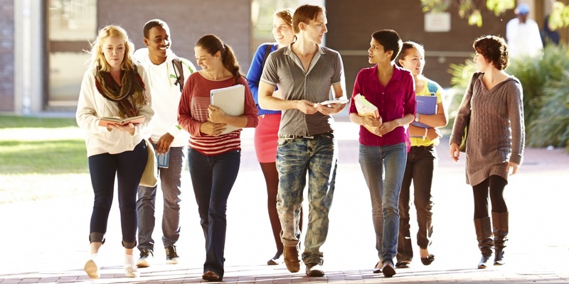 Medium students walking